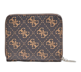 Camy, Cartera de tela, SLG Pequeño cierre, Marrón, Para mujeres