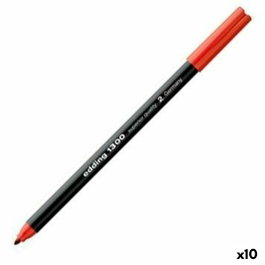 Edding Rotulador 1300 Rojo Punta Redonda 2 mm (Set de 10)