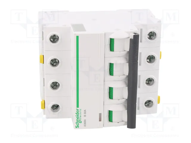 SCHNEIDER ELECTRIC Interruptor magnetotérmico ACTI9 iC60N 4 polos 32A Característica B