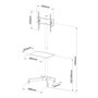 Techly ICA-TR21 TV Wagen/Trolley Móvil para TV LCD/LED de 23 a 55 Pulgadas, Negro