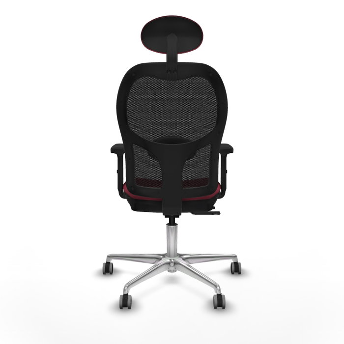 PIQUERAS Y CRESPO Silla de oficina Jorquera con mecanismo Sincro/Traslack, Granate y Negro