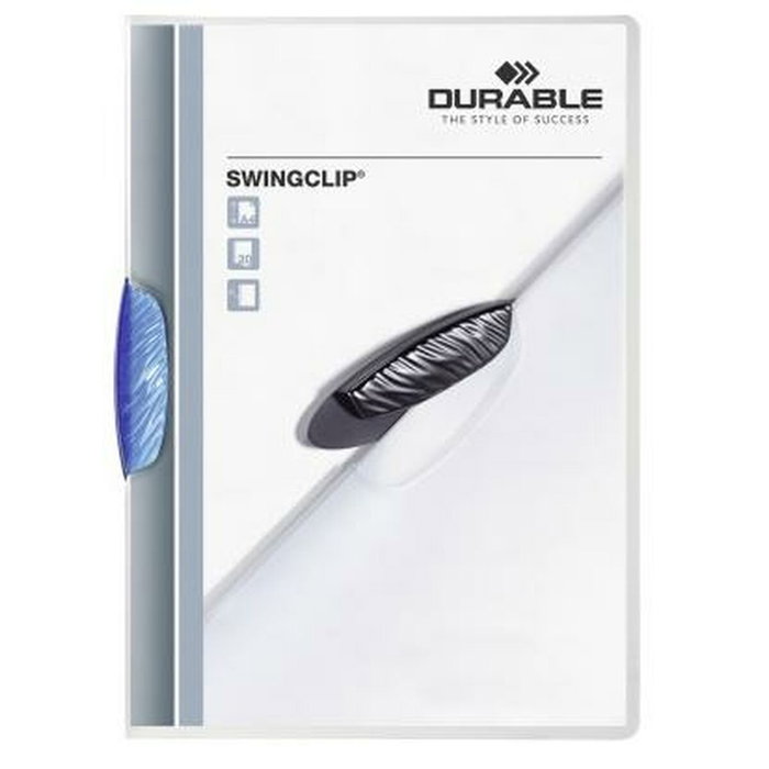 DURABLE Dossier Swingclip® A4 con Pinza Giratoria Azul (Set de 25) DURABLE Dossier Swingclip® A4 con Pinza Giratoria Azul (Set de 25)