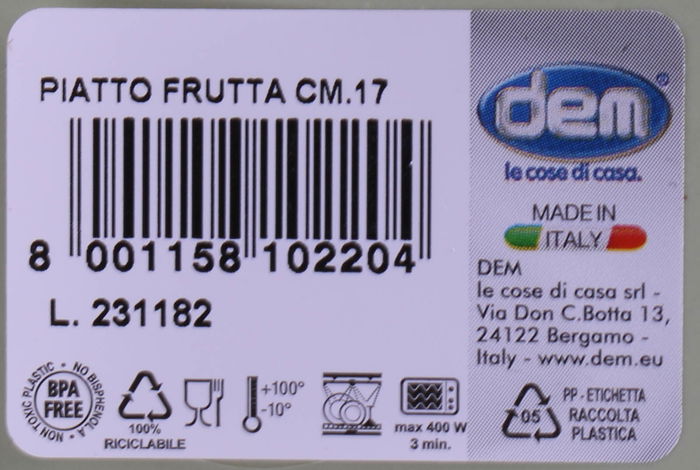 Inside Plato Postre Colección Inside 19 cm (36 Unidades)