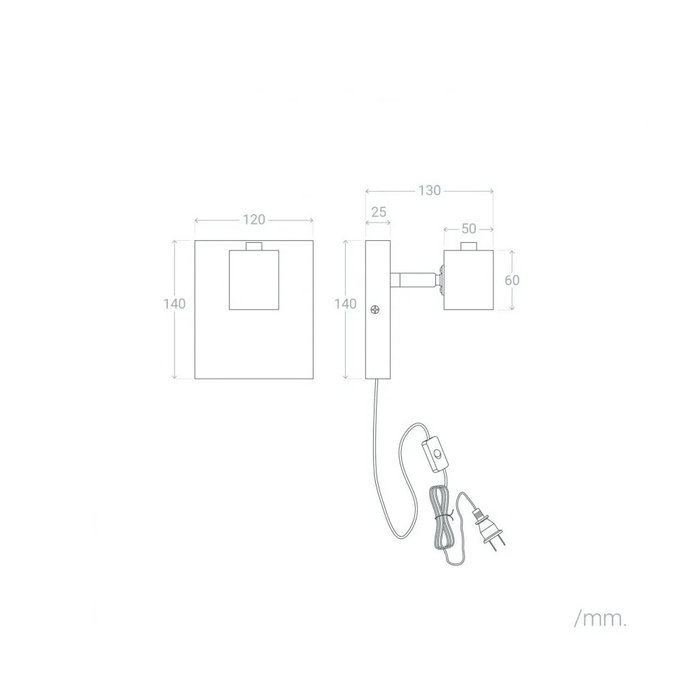 Sato Aplique de Pared Madera y Metal con Bombilla LED E27, SKD-W1022 para Dormitorio y Salón