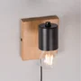 Sato Aplique de Pared SKD-W1022 Madera y Metal Luz de Lectura Bombilla E27
