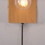 Sato Aplique de Pared SKD-W1022 Madera y Metal Luz de Lectura Bombilla E27