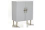 DKD Home Decor Armario Glam Hiras Blanco Dorado 45 x 110 x 85 cm