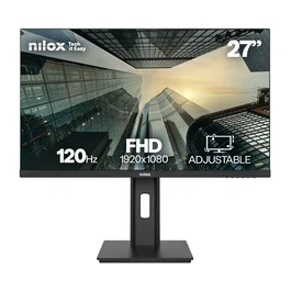 Nilox NXM27REG1201 Monitor 27" Full HD IPS 120Hz 4ms Altavoces, Base Giratoria/Ajustable, VESA, Color Negro
