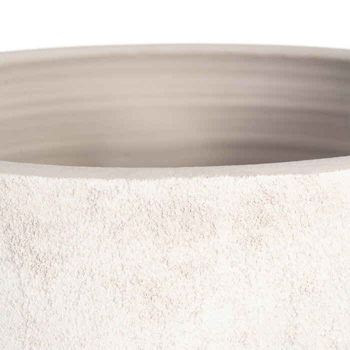 Macetero Crema Cerámica Decoración 40 X 40 X 40 cm