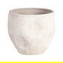 Macetero Crema Cerámica Decoración 40 X 40 X 40 cm