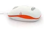 3free Ratón USB Óptico 3F-MCM101/WO, 800 DPI, Mini, Blanco y Naranja