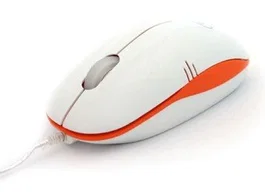 3free Ratón USB Óptico 3F-MCM101/WO, 800 DPI, Mini, Blanco y Naranja