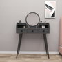 Hanah Home Elegans - Anthracite Mesa de Maquillaje Antracita 93.6 cm Ancho x 133.6 cm Alto x 37 cm Fondo