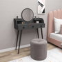 Hanah Home Elegans - Anthracite Mesa de Maquillaje Antracita 93.6 cm Ancho x 133.6 cm Alto x 37 cm Fondo