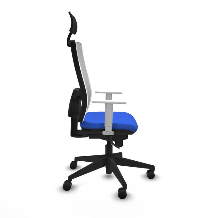 PIQUERAS Y CRESPO Silla de oficina Horna con mecanismo Sincro, Azul y Blanco PIQUERAS Y CRESPO Silla de oficina Horna con mecanismo Sincro, Azul y Blanco