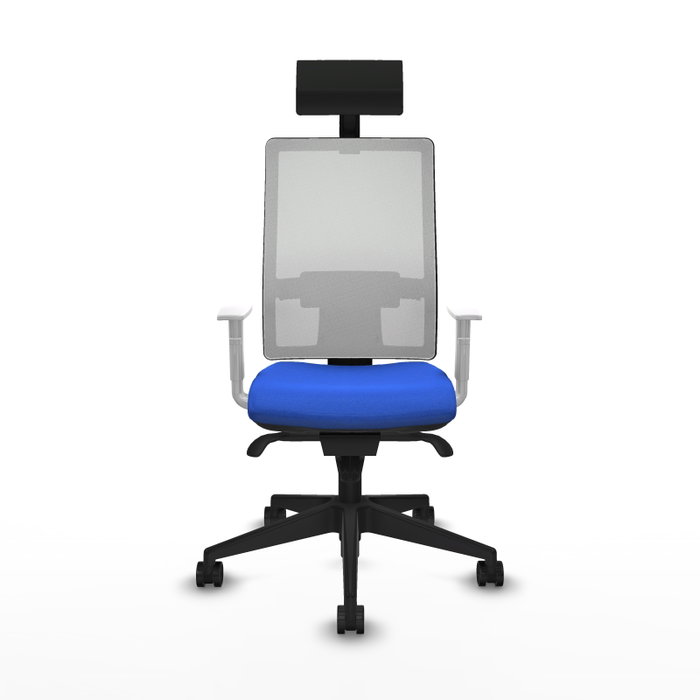 PIQUERAS Y CRESPO Silla de oficina Horna con mecanismo Sincro, Azul y Blanco PIQUERAS Y CRESPO Silla de oficina Horna con mecanismo Sincro, Azul y Blanco