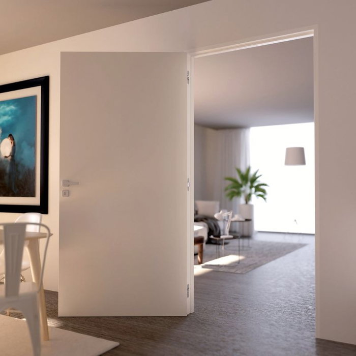 KOBLENZ Bisagra Oculta Kiker para Puertas Batientes - Apertura 90°, Diseño Invisible y Acabado Cromo Satinado