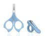 KioKids Set de Manicura para Bebés Azul con Tijeras de Punta Redondeada +0 Meses