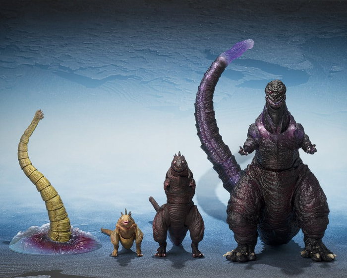 Bandai Tamashii Nations Godzilla 2016 Pack de 3 Figuras S.H.MonsterArts Set Second Form, Third Form y Giant Unidentified Creature