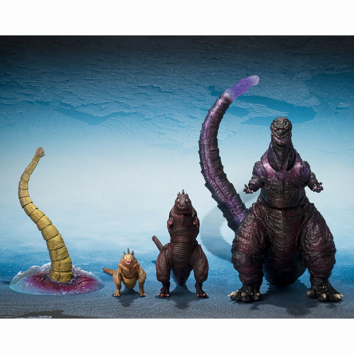Bandai Tamashii Nations Godzilla 2016 Pack de 3 Figuras S.H.MonsterArts Set Second Form, Third Form y Giant Unidentified Creature