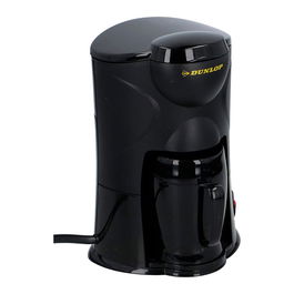 Dunlop Cafetera para Vehículo 12V, 170W, Negro con Taza Incluida, Cable 0.85m