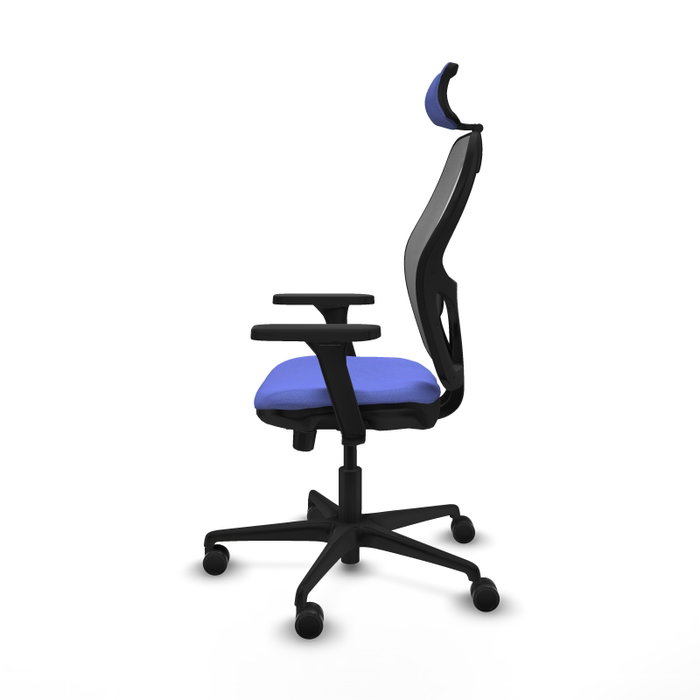 PIQUERAS Y CRESPO Silla de oficina Jorquera con mecanismo Sincro/Traslack Azul claro y Gris
