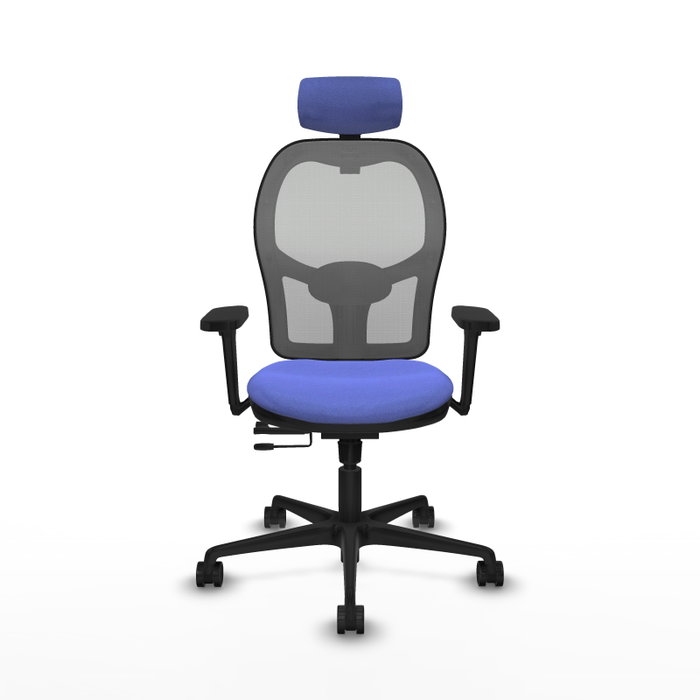 PIQUERAS Y CRESPO Silla de oficina Jorquera con mecanismo Sincro/Traslack Azul claro y Gris