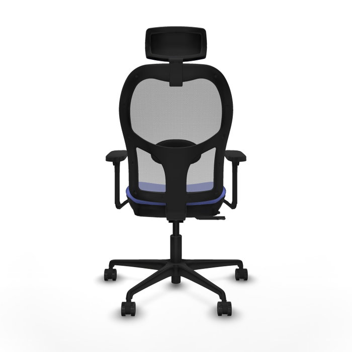 PIQUERAS Y CRESPO Silla de oficina Jorquera con mecanismo Sincro/Traslack Azul claro y Gris