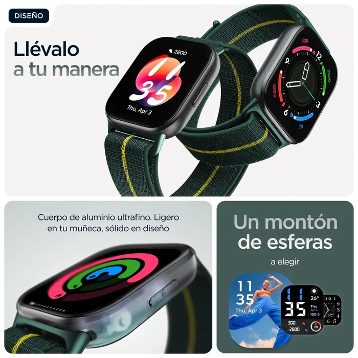 Motorola moto watch fit Verde Trekking con pantalla OLED de 1,9 pulgadas Motorola moto watch fit Verde Trekking con pantalla OLED de 1,9 pulgadas