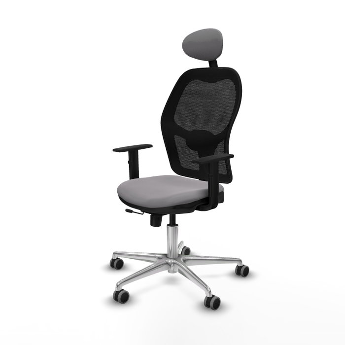PIQUERAS Y CRESPO Silla de oficina Jorquera Gris y Negro con Mecanismo Sincro/Traslack