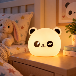 Lámpara Nocturna de Mesa Led Infantil Panda Recargable