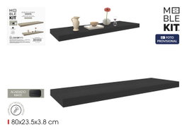 Moblekit Estante Flotante ISAR Black 80x23,5x3,8 cm