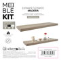 Moblekit Estante Flotante ISAR Black 80x23,5x3,8 cm