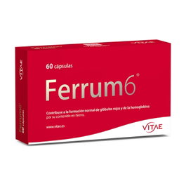 Vitae FERRUM6 60 Comprimidos Complemento Alimenticio de Hierro con Ácido Fólico y Espirulina