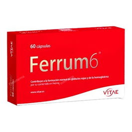 VITAE Ferrum6 Suplemento de Hierro 6 Fuentes Cápsulas 60 Unidades