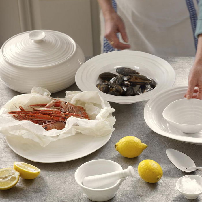 Portmeirion Fuente Redonda Sophie Conran 30,5 cm Apta para Horno Microondas Lavavajillas Congelador