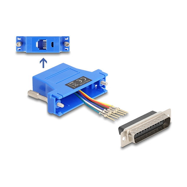 DeLOCK 67095 Kit de montaje D-Sub 25 pin macho a RJ12 hembra azul DeLOCK 67095 Kit de montaje D-Sub 25 pin macho a RJ12 hembra azul