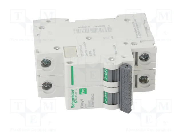 SCHNEIDER ELECTRIC Easy9 Pro EZ9F-C2-2 Interruptor magnetotérmico 2A 2 polos 6kA SCHNEIDER ELECTRIC Easy9 Pro EZ9F-C2-2 Interruptor magnetotérmico 2A 2 polos 6kA