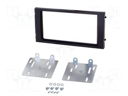 PER.PIC. Bastidor de montaje de radio para Seat Leon 2014+, 2 DIN, negro
