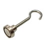 Micel IM32 Imán Neodimio Gancho Níquel 20x14 mm - Magnetización Axial, Gauss 3,9, Soport 12 kg, Gancho Métrica 4