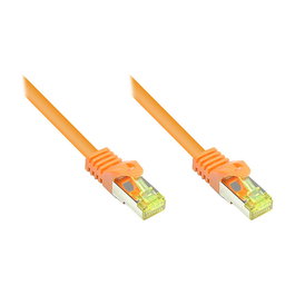 GoodConnections Cable de Red RJ45 Cat. 7 S/FTP, blindado, halogen-free, 600MHz, 0.25m, naranja, referencia Alcasa 8070R-003O