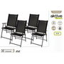 Color Baby Pack de 4 Sillas de Jardín Plegables de Textileno 47x64x95 cm