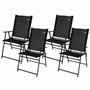 Color Baby Pack de 4 Sillas de Jardín Plegables de Textileno 47x64x95 cm