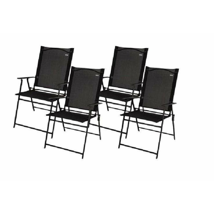Color Baby Pack de 4 Sillas de Jardín Plegables de Textileno 47x64x95 cm