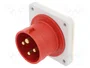 SEZ DK Conector de alimentación AC trifásicos Macho 16A 400V 4 Pines