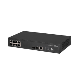 Dahua Switch Gestionado L2/L2+ Gigabit Ethernet DH-AS4300-8GT2GF, 8 Puertos (10/100/1000), Negro