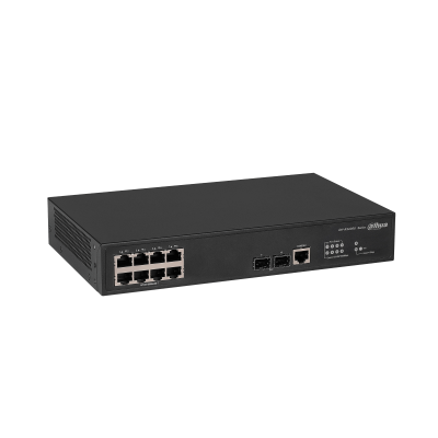 Dahua Switch Gestionado L2/L2+ Gigabit Ethernet DH-AS4300-8GT2GF, 8 Puertos (10/100/1000), Negro