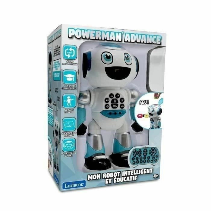 Lexibook Robot programable Powerman con cuestionario, música, juegos, lanzamiento de disco, historias y control remoto (francés) Lexibook Robot programable Powerman con cuestionario, música, juegos, lanzamiento de disco, historias y control remoto (francés)