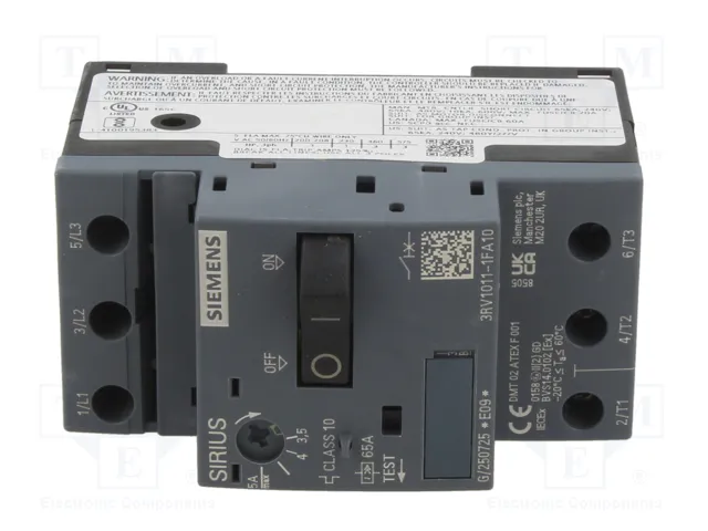 SIEMENS 3RV1011-1FA10 Interruptor motorizado 1,5kW 220÷690VAC