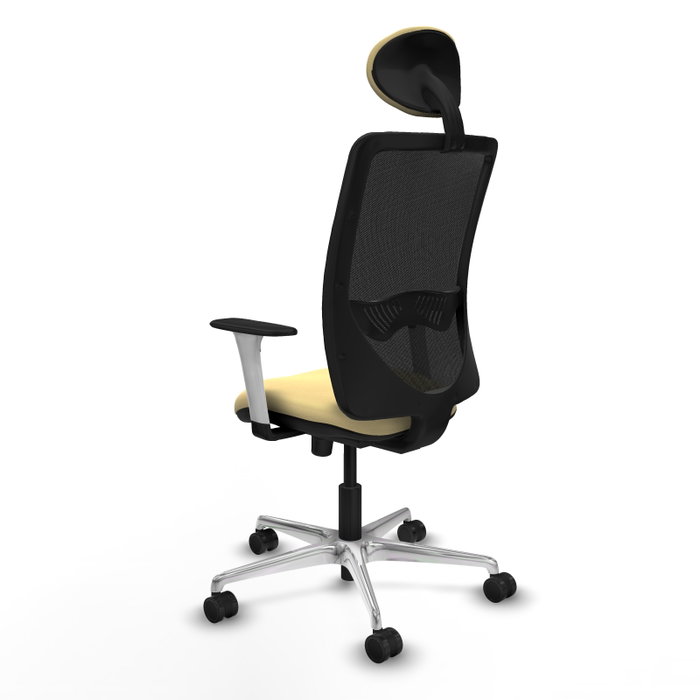 PIQUERAS Y CRESPO Silla de oficina Zulema con mecanismo Sincro, Crema y Negro PIQUERAS Y CRESPO Silla de oficina Zulema con mecanismo Sincro, Crema y Negro
